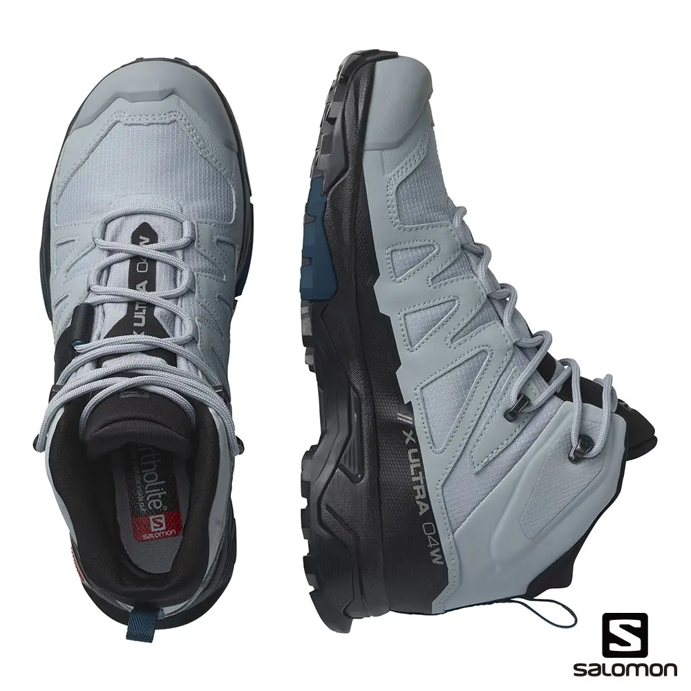 【Salomon】女款 X ULTRA 4 Goretex 中筒登山鞋 寬楦