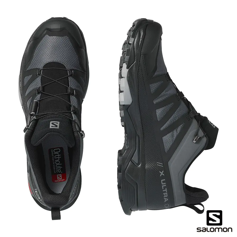 【Salomon】男款 X ULTRA 4 Goretex 低筒登山鞋 寬楦