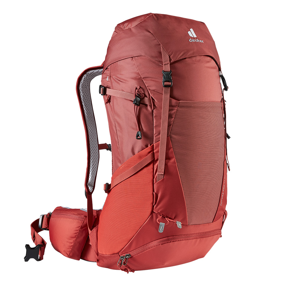 【deuter】FUTURA PRO 透氣網架背包-岩漿紅 34SL