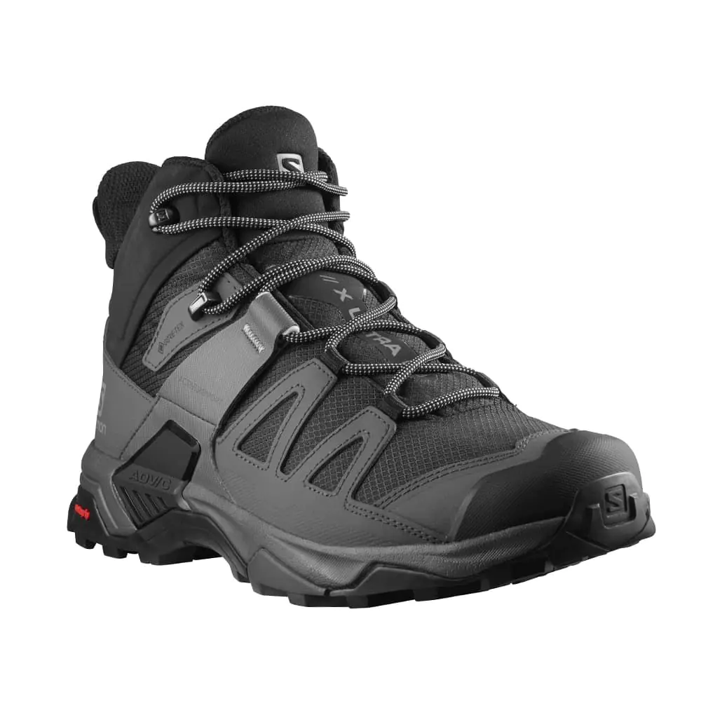 【Salomon】男款 X ULTRA 4 Goretex 中筒登山鞋 寬楦