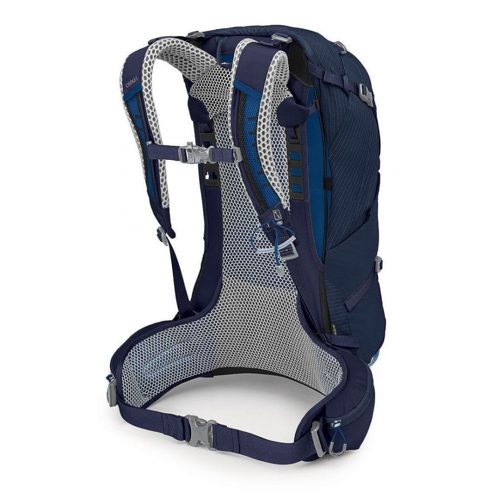 【Osprey】男款 Stratos 24L 透氣網背登山背包-海鯨藍