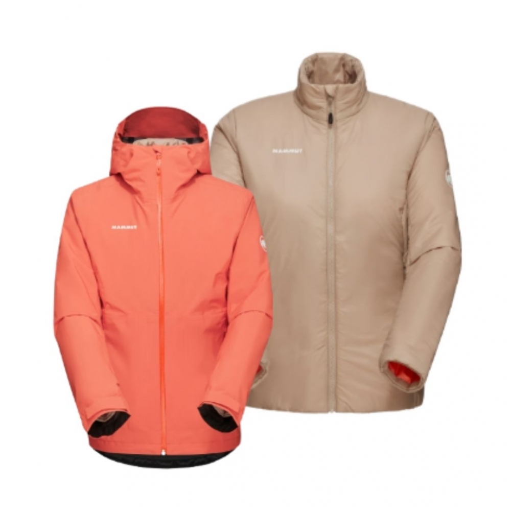 【MAMMUT 長毛象】女款 Alto Light 3 in 1 HS Hooded Jacket AF 輕量透氣防水連帽外套