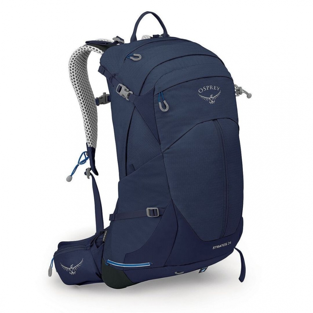 【Osprey】男款 Stratos 24L 透氣網背登山背包-海鯨藍