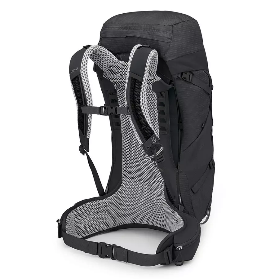 【Osprey】男款 Stratos 44L 透氣網架健行登山背包-隧道灰