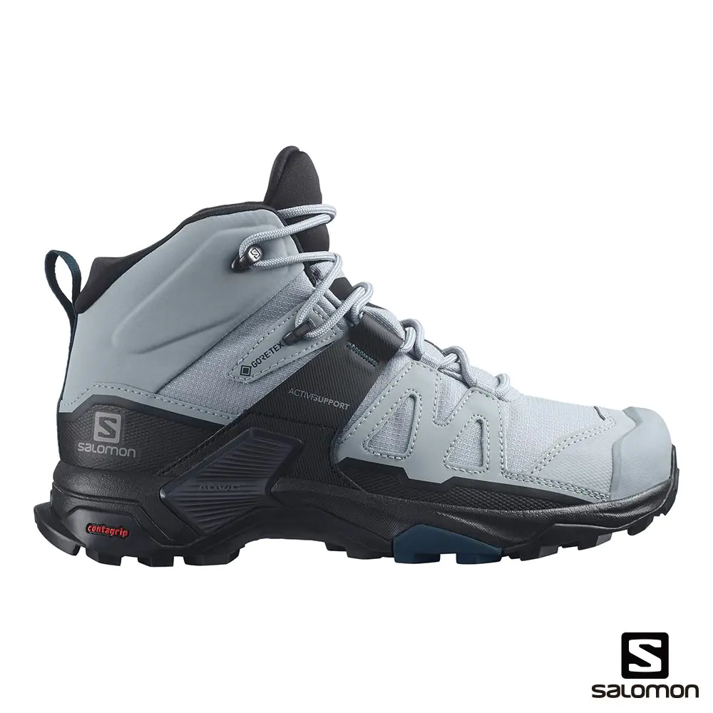 【Salomon】女款 X ULTRA 4 Goretex 中筒登山鞋 寬楦