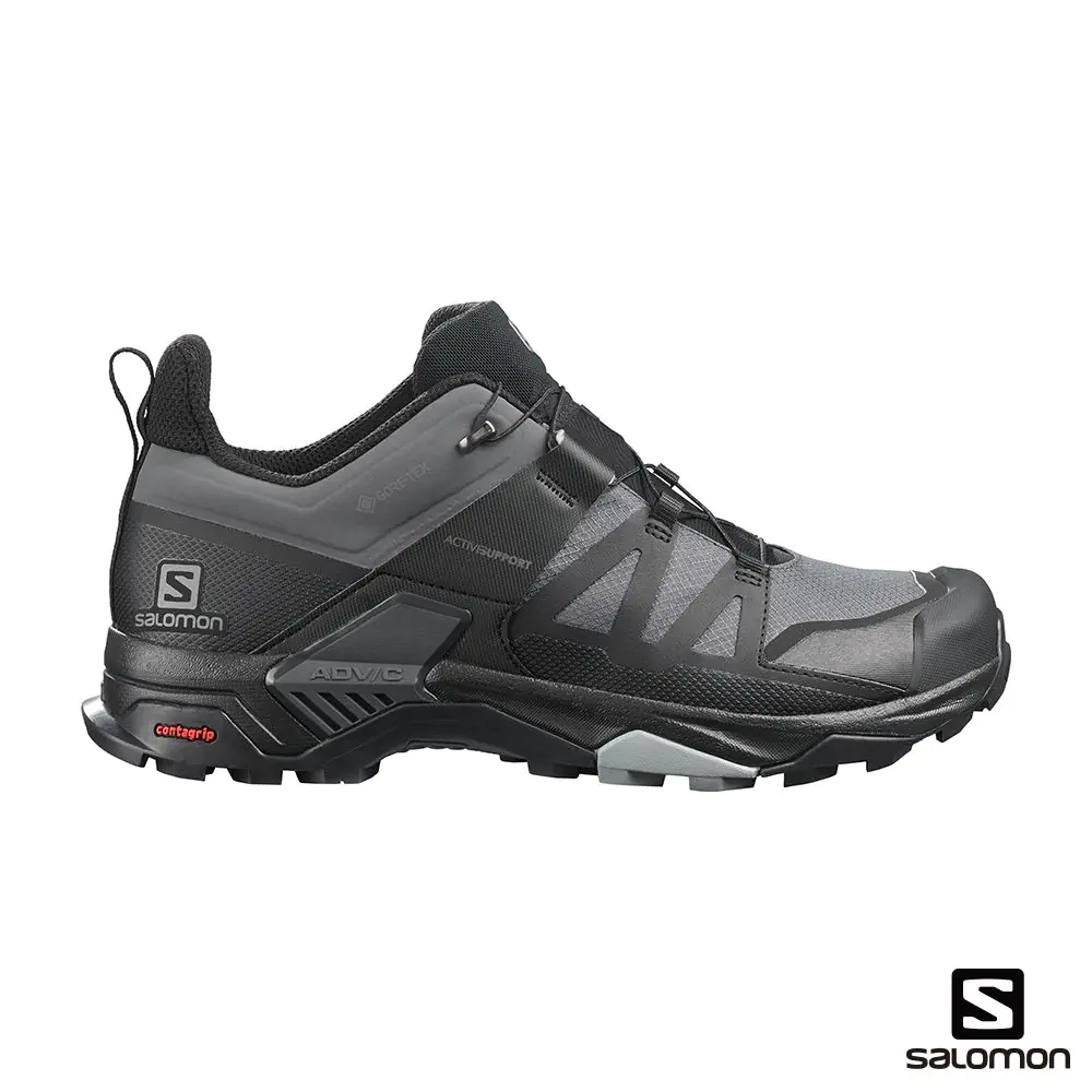 【Salomon】男款 X ULTRA 4 Goretex 低筒登山鞋 寬楦