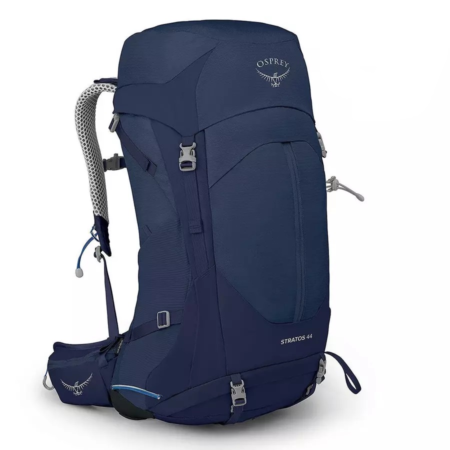 【Osprey】男款 Stratos 44L 透氣網架健行登山背包-海鯨藍