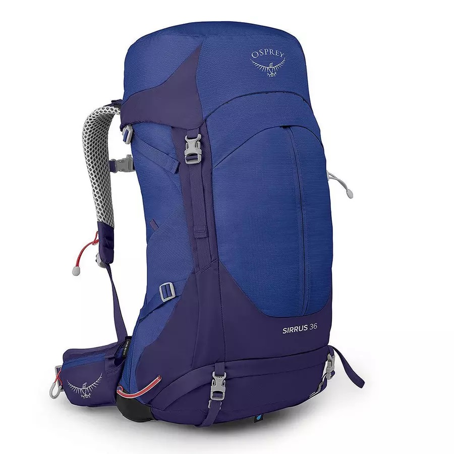 【Osprey】女款 Sirrus 36L 透氣網背登山背包-漿果藍